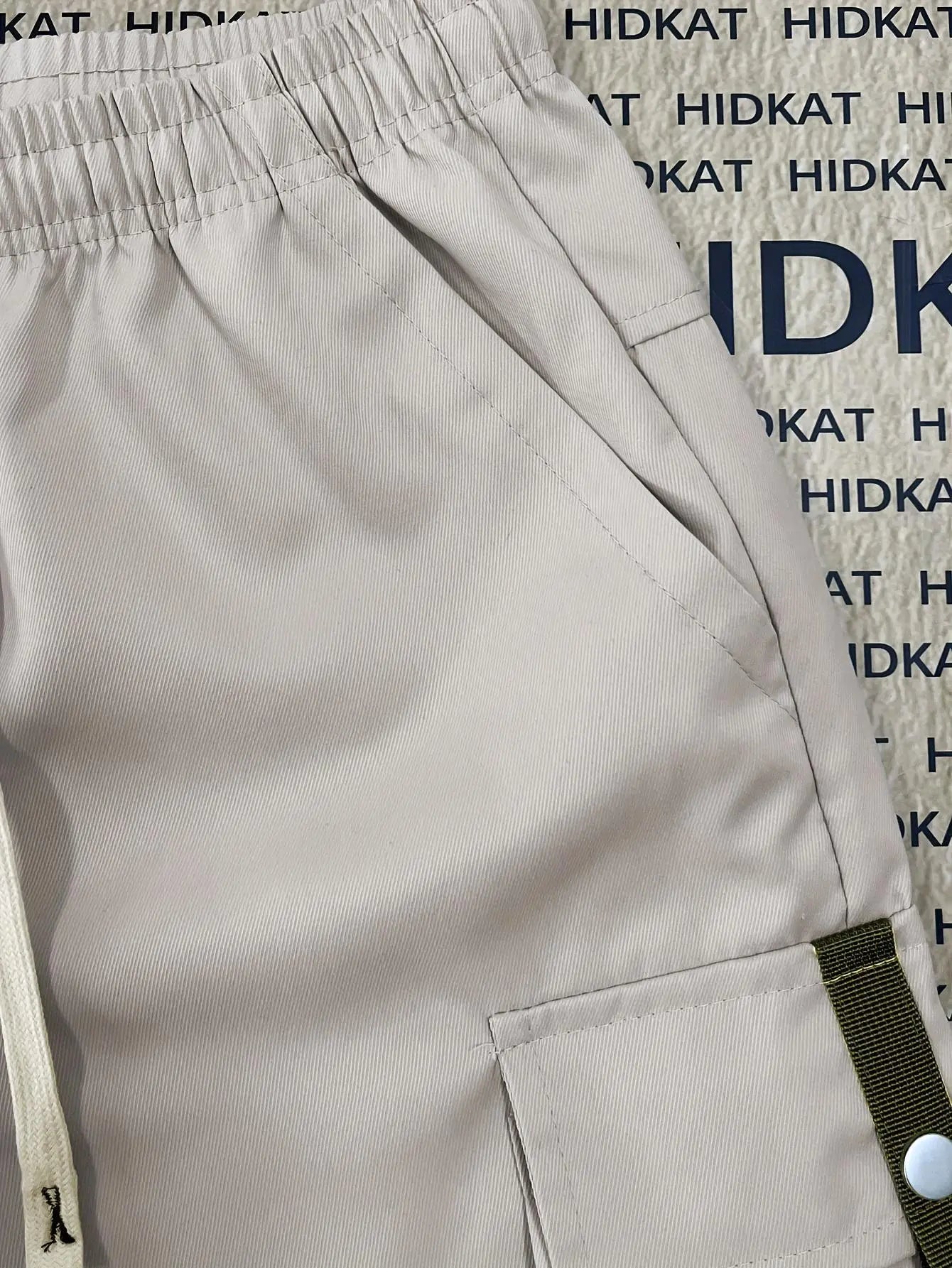Men's Plus Size Cargo Shorts - Elastic Drawstring Waist & Multi-Pockets