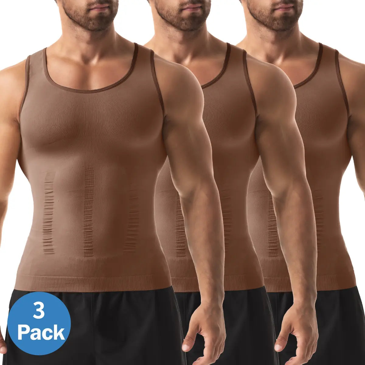 1/2/3/4 Pack Menswear Shapewear Compression Tank Top Daily Casual Undershirt Tummy Control Workout Underwear Shirt Body Shaper Breathable Elastic Soft Stretchy Fabric Sports Sleeveless Fitted