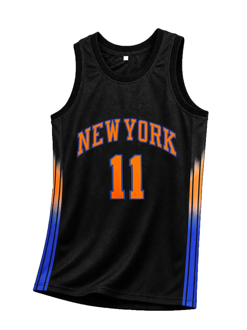 KTYSDE Men's New York Basketball Jersey Brunson 11 Stitched Breathable Sports Vest Game Day Fan Gift