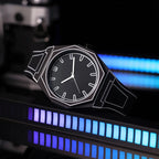 1pc PINTIME Preppy Style Men'S Watch - Quartz Movement, Silicone Band, Luminous Hands, Round Dial, Battery-Operated, Non-Rechargeable, Fashionable Accessory for All Occasions
