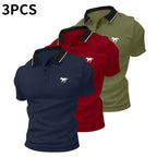 Men’s polo shirt set, casual men’s polo shirt, solid color buttoned basic style, versatile design suitable for bowling/golf, ideal for everyday wear and summer business style.,summerwins,father'sdaygifts,back to school,back to school shopping