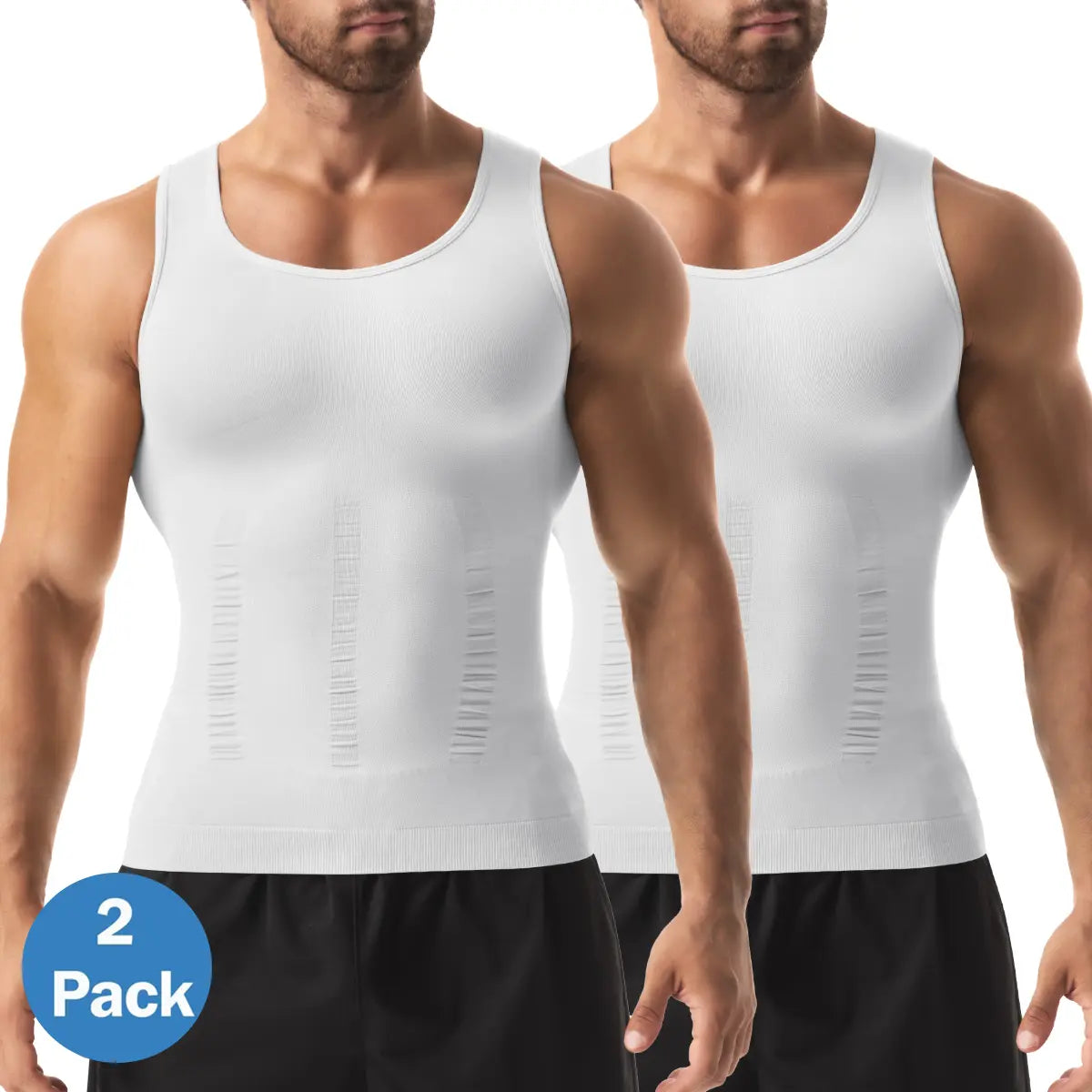 1/2/3/4 Pack Menswear Shapewear Compression Tank Top Daily Casual Undershirt Tummy Control Workout Underwear Shirt Body Shaper Breathable Elastic Soft Stretchy Fabric Sports Sleeveless Fitted