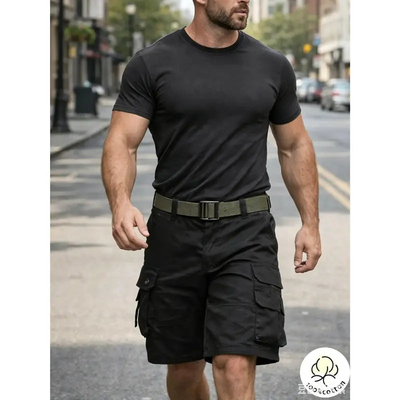 3-pack men’s cargo pants, tactical men’s shorts, men’s shorts with multifunctional pockets, suitable for golf and outdoor activities, men’s hiking shorts, wear-resistant, wrinkle-resistant, breathable shorts
