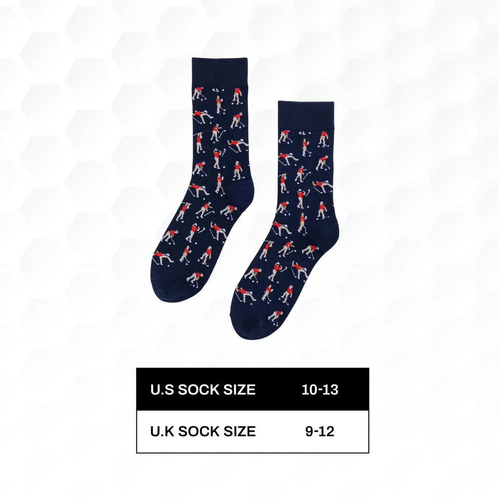 Golf Socks - Funny Angry Golfer Socks - Funny Golf Gift for Men - 1 Pair per Pack - Size 10-13 Socks, Fathersday Gift, Christmas Gifts