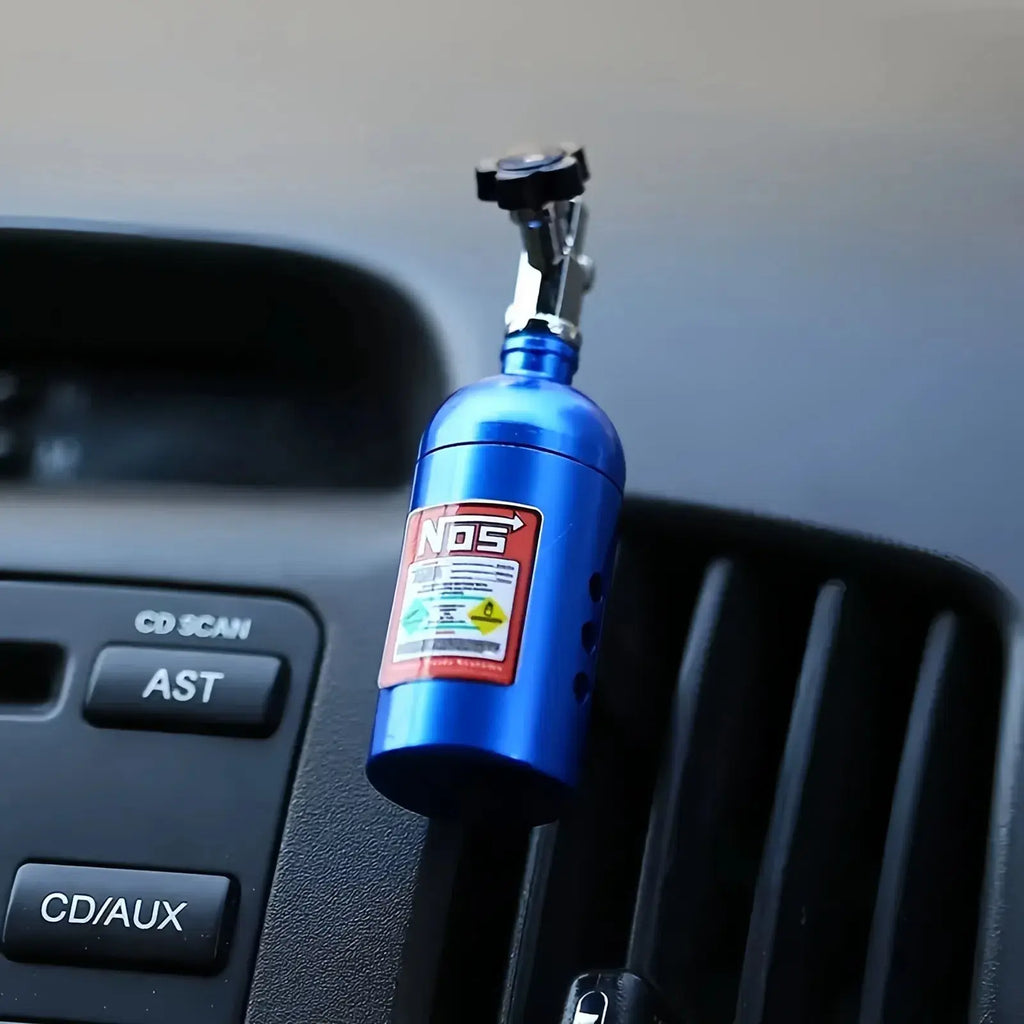 Car Air Freshener, Car Fragrance with NOS Nitrogen Bottle Design, Vent Clip Automotive Aroma Accessory, Enhances Vehicle Interior Scent