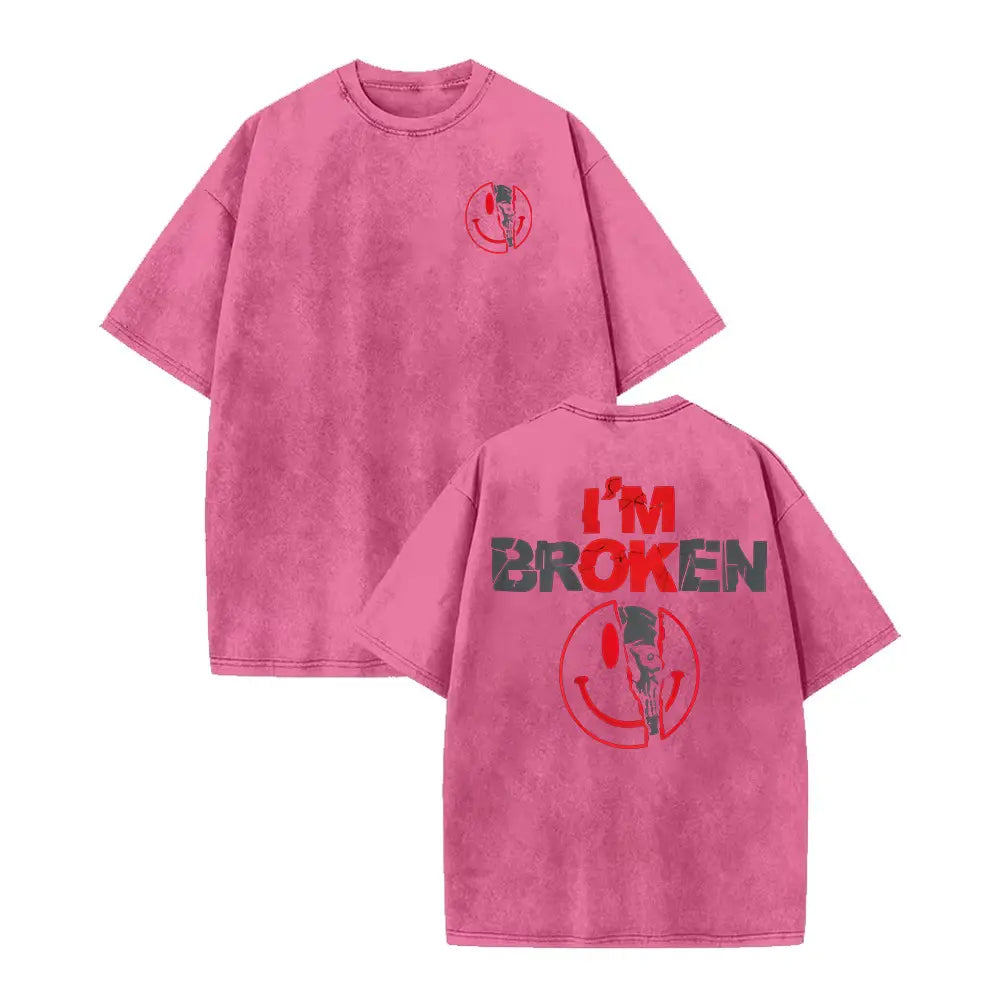 2 Sides I'm Broken Shirt, Horror Smile Face Sweatshirt, Broken Heart Sweatshirt, Unisex Shirt, Unisex Tee