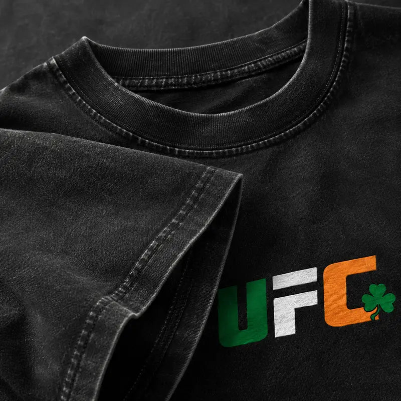 Men's UFC 329 Black Conor McGregor T-Shirt, The Notorious UFC Graphic Tee, UFC MMA Shirt, Gift for Fighters, Sports Apparel,Regular,Grunge