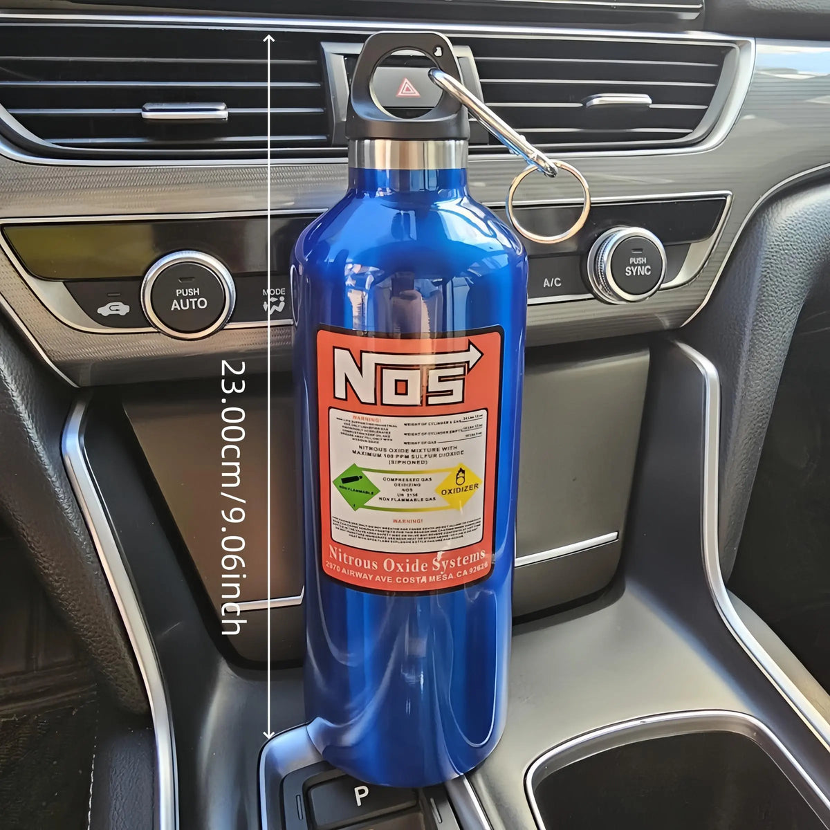 Car NOS Water Bottle, 1 Count 500ML Stainless Steel Water Bottle, Car Water Cup, Car Interior Accessories for Men & Women #GLOBAL PICKS