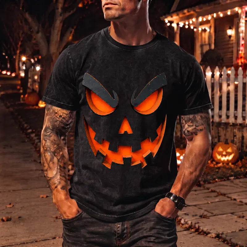 Men's Halloween Jack O' Lantern Graphic Tees, Sweatshirts and Hoodies