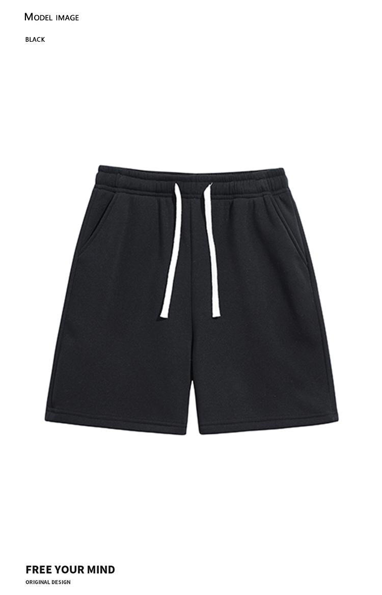4-pack summer men’s shorts with a simple pocket design—versatile casual athletic shorts for everyday wear, featuring a drawstring waist for comfort.summervibes