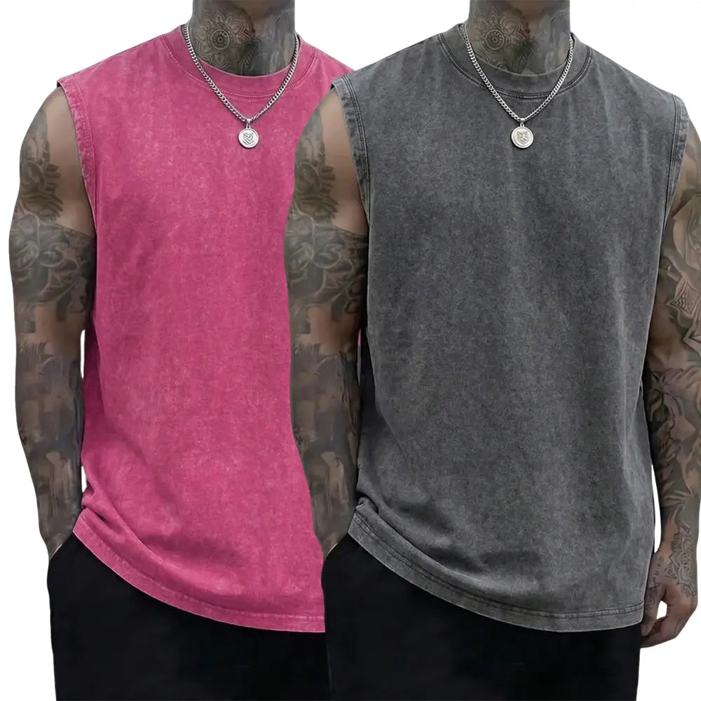 Unisex 3-Pack Vintage Heavyweight Cotton Tank Tops