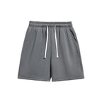 4-pack summer men’s shorts with a simple pocket design—versatile casual athletic shorts for everyday wear, featuring a drawstring waist for comfort.summervibes