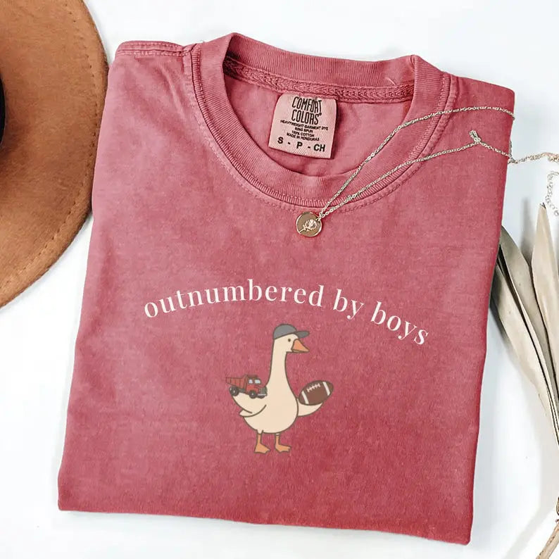 Comfort Colors Funny Boy Mom Goose T-Shirt, Boy Mom T-Shirt, Boy Mama Gift, Boy Mom Mothers Day Gift, Cute Boy Mom Tee