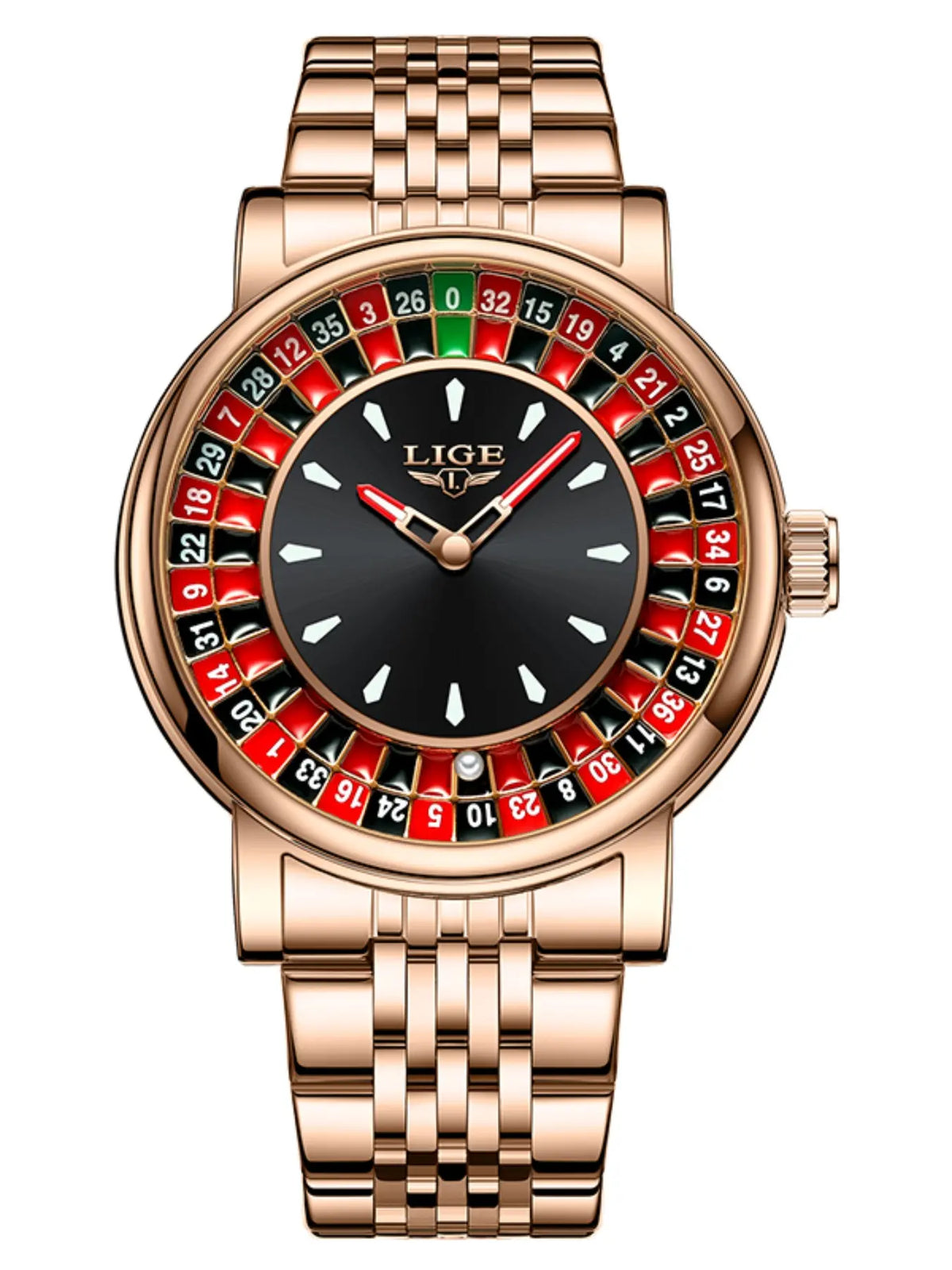 Men's Fashion Round Russian Roulette 12 Zodiac Theme Interactive Quartz Watch, Waterproof Design for Parties and Daily Wear