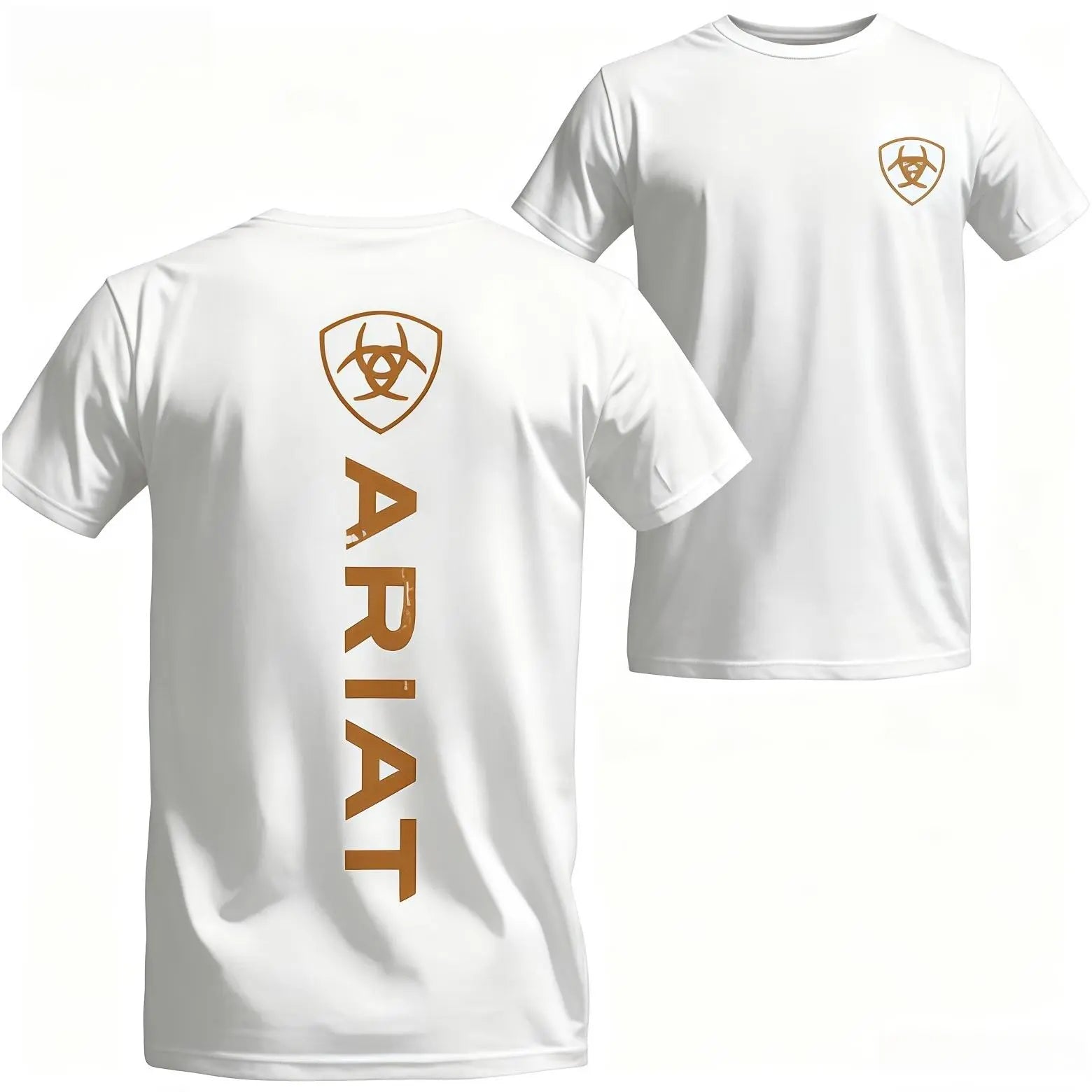 Ariat T-shirt - Minimalist Brand Logo With Vertical Text Design