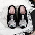 Women's Cat Cotton Slippers Fun & Comfortable Plush Footwear for Men & Women Autumn Winter Indoor Use Cozy Stylish - Girl Black