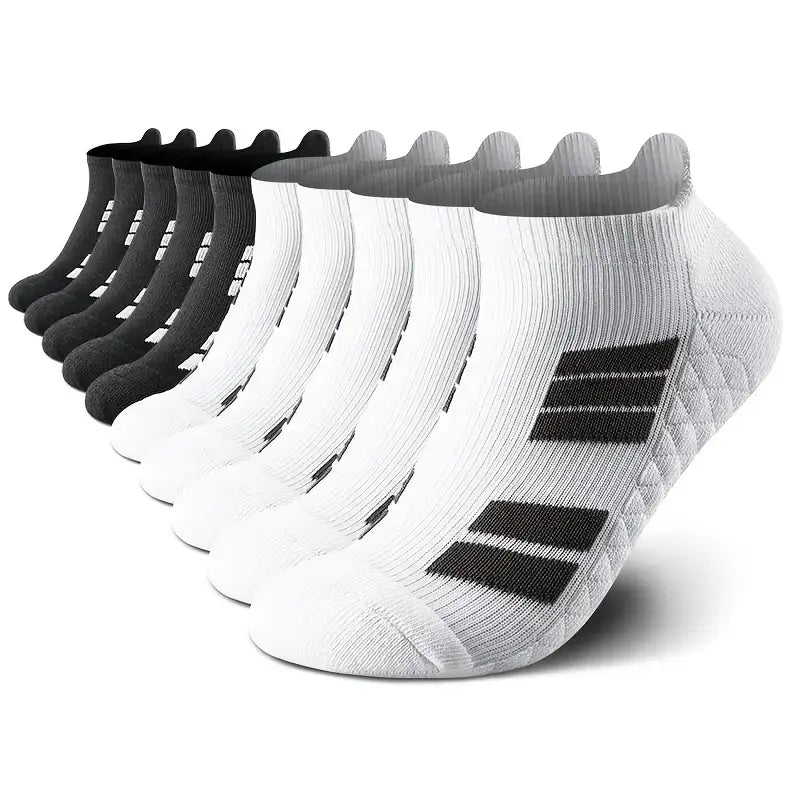 Men's 6-Pair Thick No-Show Athletic Ankle Socks with Terry Sole