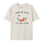 Wake Up Slts T-Shirt funny animal shirt meme graphic tee sarcastic t-shirt cursed tshirt unhinged humor top viral t-shirt
