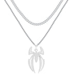 Spider Necklace For Men Women Titanium Stainless Steel Gold Silver Black Cuban Chain Paperclip Chain Lightweight Trendy Cool Goth Spider Pendant Necklace For Teen Halloween Non Tarnish Jewelry y2k Stylish Unique Accessories Birthday Gifts With Gift Box