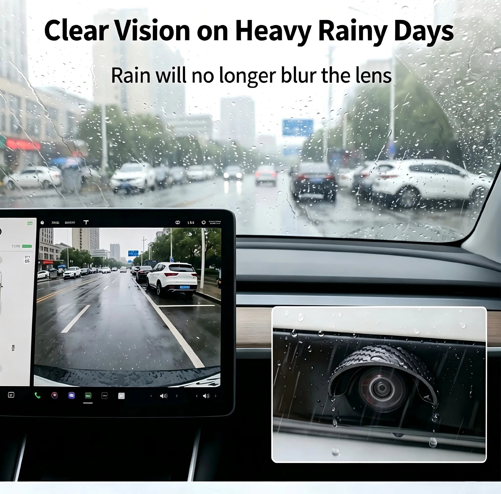 4pcs Car Rear‑View Camera Rain Shield, Soft PVC Sun Shade Cover, Waterproof Protector Hood for Reversing Backup Camera, Rain‑Proof Visor Accessory for Car Side & Rear Camera