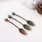 Mini Decorative Spoons Set, Natural Crystal Mini Spoon Set, Random Colors, Perfect Gift for Mother's & Father's Day, Versatile Use