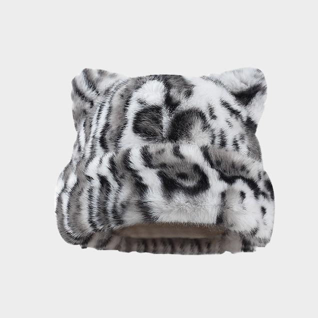 Soft Plush Cat Ear Winter Beanie Hat for Women and Teens