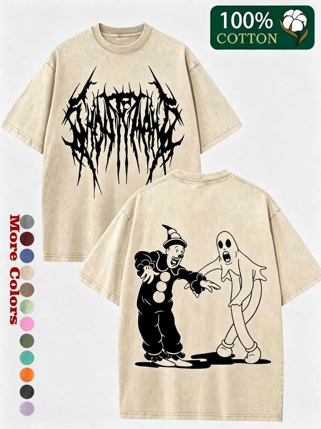 Kendim Sectim Ghostmane Halloween Spooky Hoodie, Soft Cotton Blend Fabric, Breathable, Casual Streetwear Fashion Print, Unisex, Ideal for Couples, Commuting, Sports, Outdoor, Casual Graphic Top