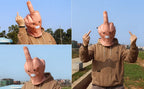 MOKRY PARTY Adult Funny Finger Head Mask Halloween Costume Party Prop, Funny Face Mask, Comedy Masks
