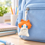 Orange Cat Pull-and-Swing Keychain Toy and Bag Charm