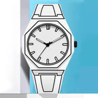 Preppy Style Men's Quartz Silicone Watch