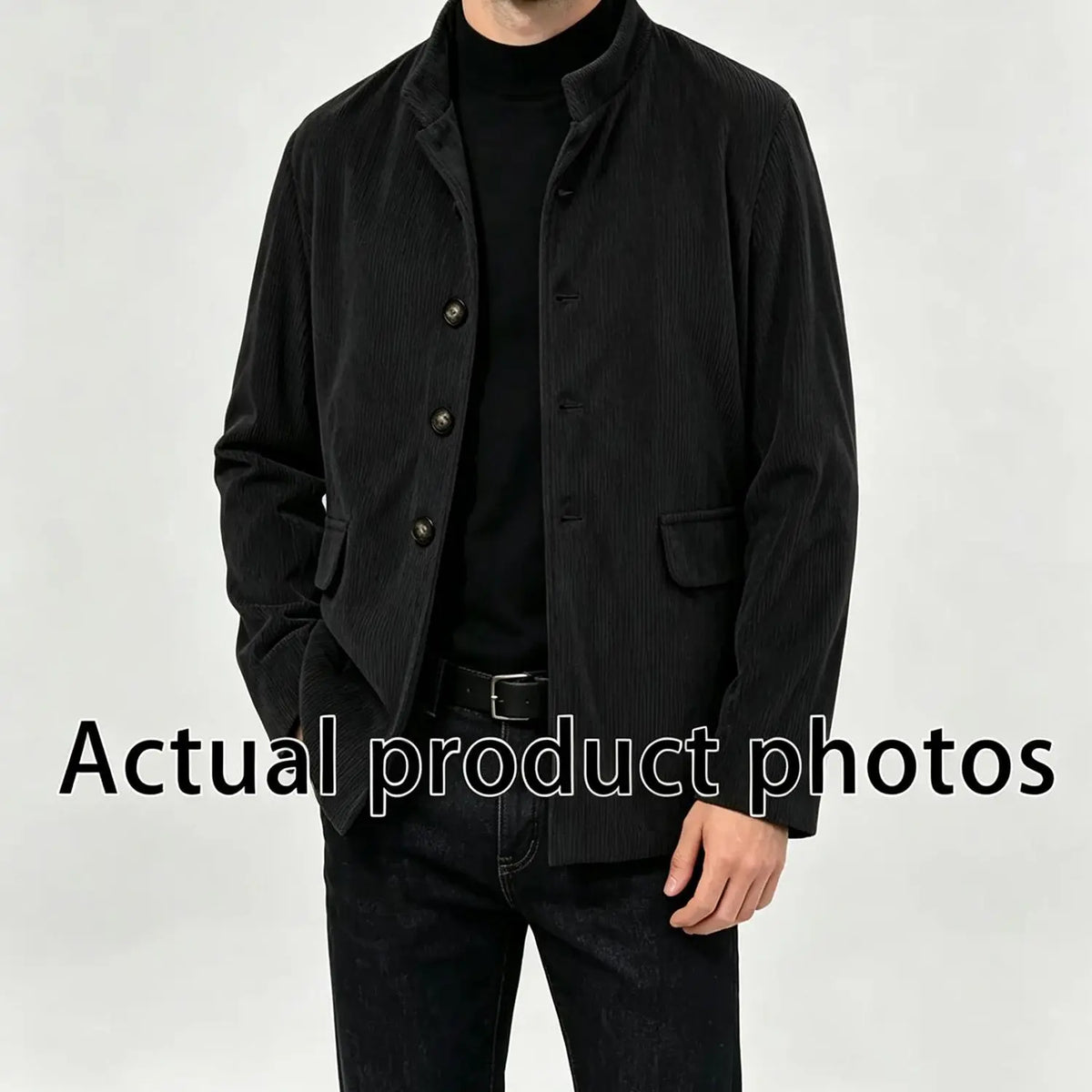 Mens Solid Color Stand Collar Buttons Pockets Jacket Cardigan Suit For Spring Autumn Daily Business Casual Commute Outdoor Dating Travel Everyday Male Fashion Suit Jacket Outfit Formal Menswear Loose Overall Stylish