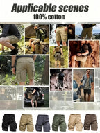 3-pack men’s cargo pants, tactical men’s shorts, men’s shorts with multifunctional pockets, suitable for golf and outdoor activities, men’s hiking shorts, wear-resistant, wrinkle-resistant, breathable shorts