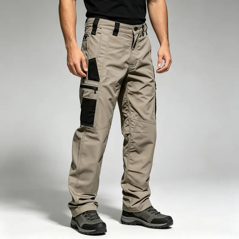 Amoyer Men's Tactical Work Pants With Multiple Pockets - Made Of Durable Fabric, Available in Multiple Colors, Fishing, outdoor activities, work, hiking, camping, 230g/m² new fabric,Versatile For Spring, Autumn, And Summer, Safe Work Pants, Trouser