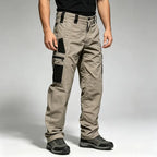 Amoyer Men's Tactical Work Pants With Multiple Pockets - Made Of Durable Fabric, Available in Multiple Colors, Fishing, outdoor activities, work, hiking, camping, 230g/m² new fabric,Versatile For Spring, Autumn, And Summer, Safe Work Pants, Trouser
