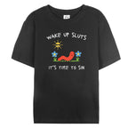 Wake Up Slts T-Shirt funny animal shirt meme graphic tee sarcastic t-shirt cursed tshirt unhinged humor top viral t-shirt
