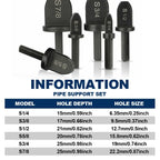 GJANSH Swaging Tool Drill Bit Set, HVAC Repairing Set Air Conditioner Copper Pipe Reamer, Manual Pipe Swage Tool Drill Bit Soft Copper tubing 1/4''， 3/8''，1/2''， 5/8''，3/4''，7/8'' Bits Set, TikTokShopBlackFriday