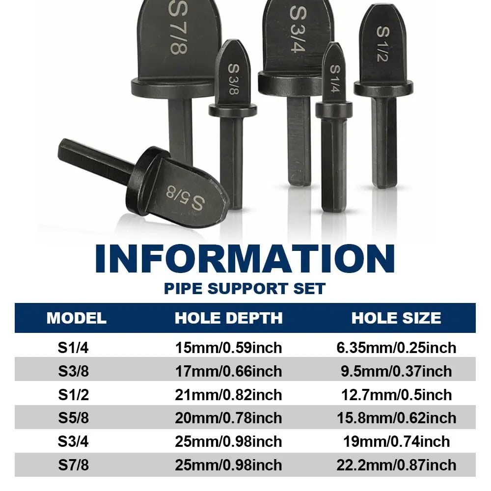 GJANSH Swaging Tool Drill Bit Set, HVAC Repairing Set Air Conditioner Copper Pipe Reamer, Manual Pipe Swage Tool Drill Bit Soft Copper tubing 1/4''， 3/8''，1/2''， 5/8''，3/4''，7/8'' Bits Set, TikTokShopBlackFriday