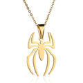 Spider Necklace For Men Women Titanium Stainless Steel Gold Silver Black Cuban Chain Paperclip Chain Lightweight Trendy Cool Goth Spider Pendant Necklace For Teen Halloween Non Tarnish Jewelry y2k Stylish Unique Accessories Birthday Gifts With Gift Box
