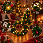 2026 New USB Plug-In Christmas Projector Night Light, 6+ Holiday Pattern Ceiling Lamp, Warm LED Christmas Tree Room Decor for Bedroom, Party & Holiday Gifts