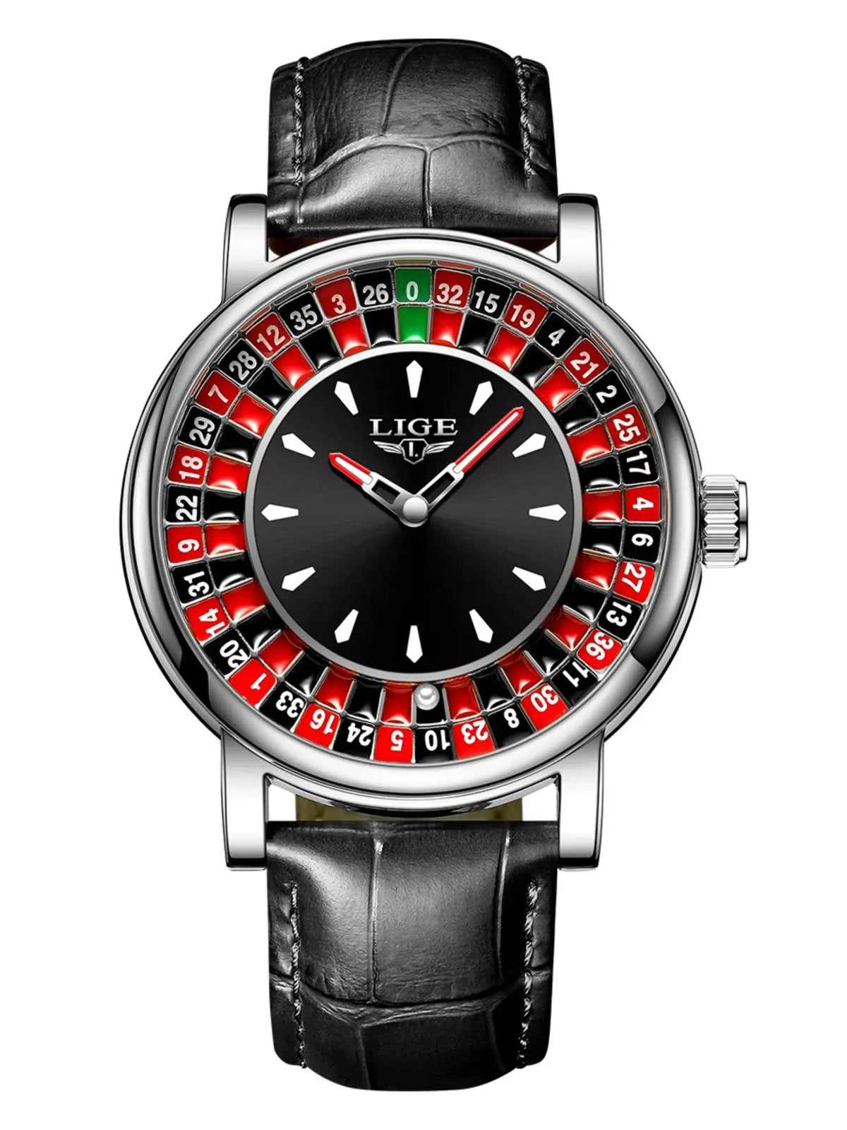 Men's Fashion Round Russian Roulette 12 Zodiac Theme Interactive Quartz Watch, Waterproof Design for Parties and Daily Wear