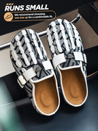 Men's Bohemian Print Mules, Mule Slides, Comfortable Slip-On Sandals, Adjustable Buckle, Soft Insole, Ideal for Daily Wear, Casual Footwear