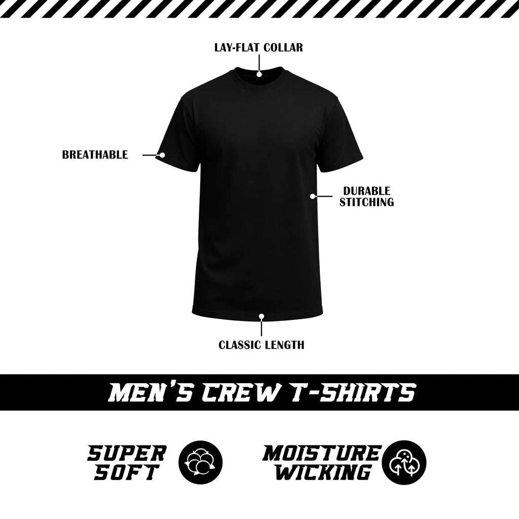 12-Pack $39.99 The more you buy,the lower the price. Stock up! Men's Black Crew Neck T-Shirt,Short Sleeve,Comfort Fit undershirts basic T-shirt Cotton Blend Basic Tee Easy Care Durable  Menswear Top outdoorfun fathersdaygift