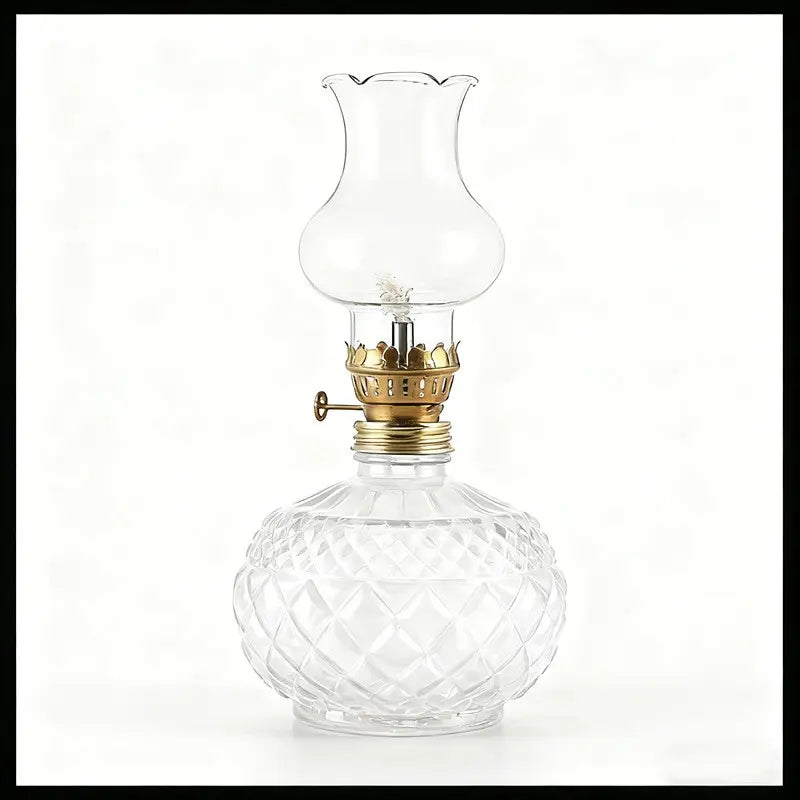 Vintage Style Oil Lamp with Glass Candle Holder, Crystal Decorative Lamp for Weddings Housewarming Home Decor, Interior Decoration Accessory, Home Accessories #GLOBAL PICKS