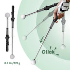 Unisex Retractable Golf Swing Trainer with Click Feedback