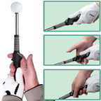 Unisex Retractable Golf Swing Trainer with Click Feedback