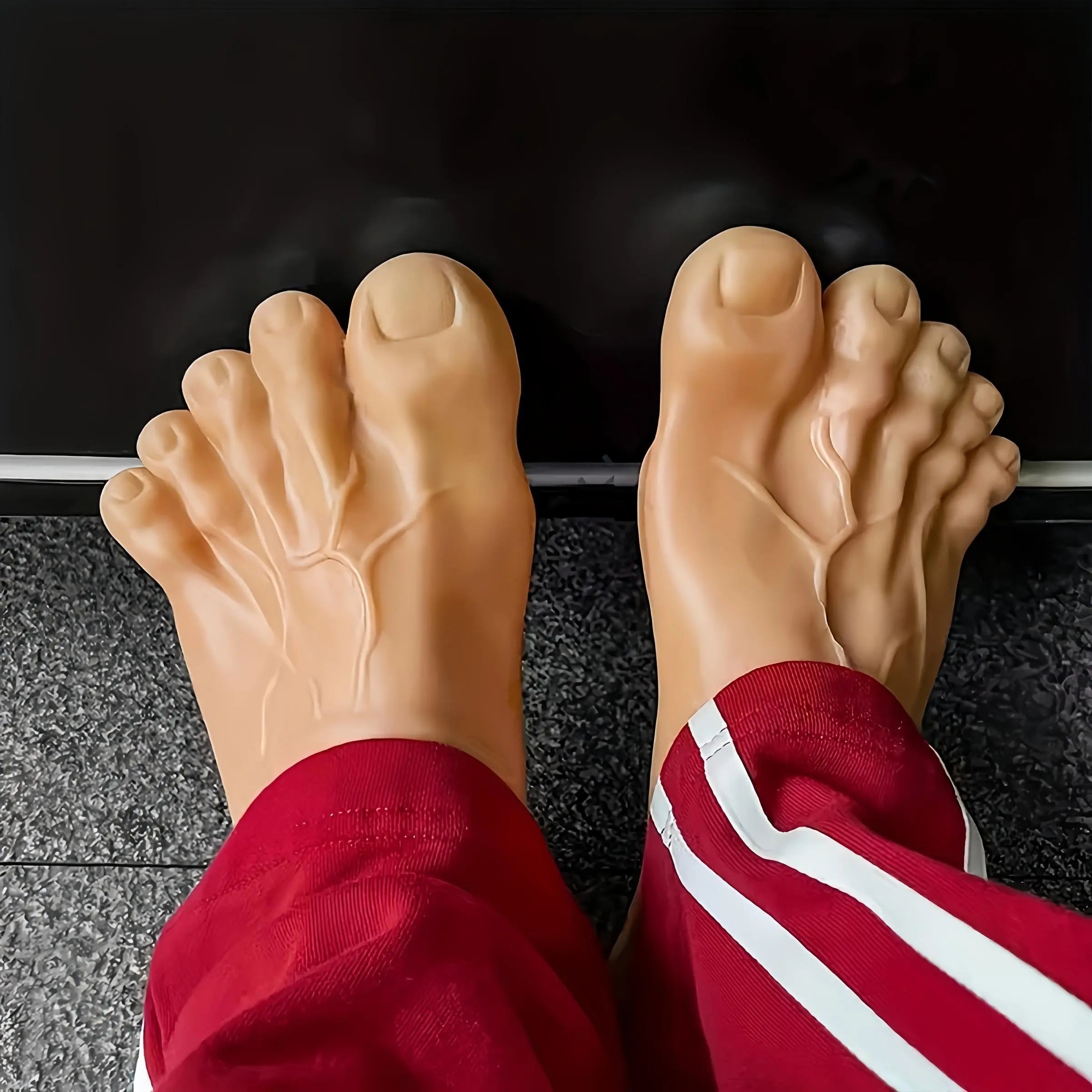 Funny Prank Shoes with Realistic Toenails | Oversized Gag Gift for Costume Parties