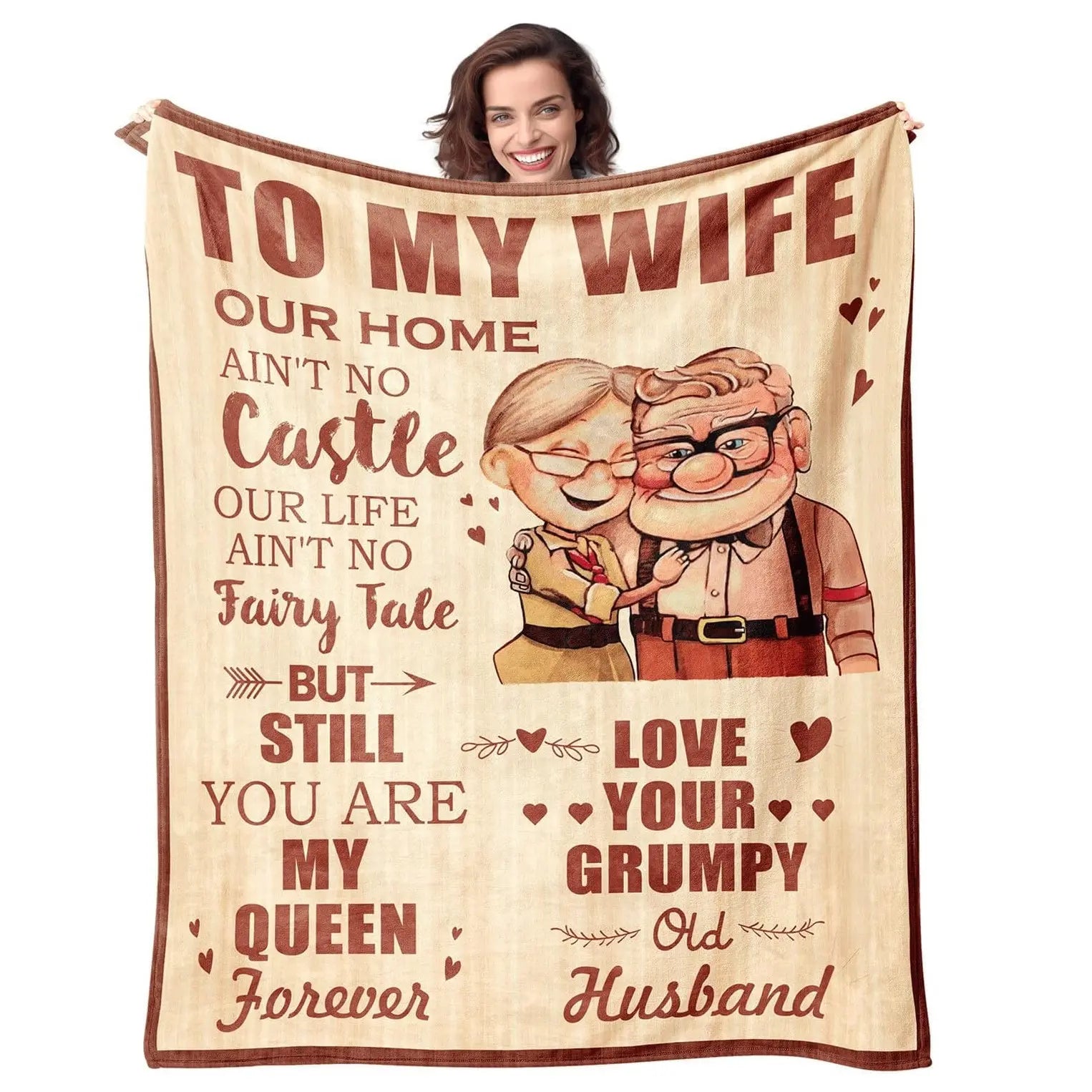 "I Love You" Romantic Blanket for Wife: Thoughtful Anniversary & Birthday Gift
