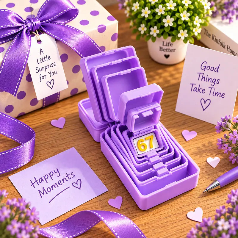 67 Surprise Nesting Gift Box, Multi-Layer 3D Printed Prank Box, Funny Unboxing Gift for Kids & Teens, Birthday Party & Holiday Gag Gift
