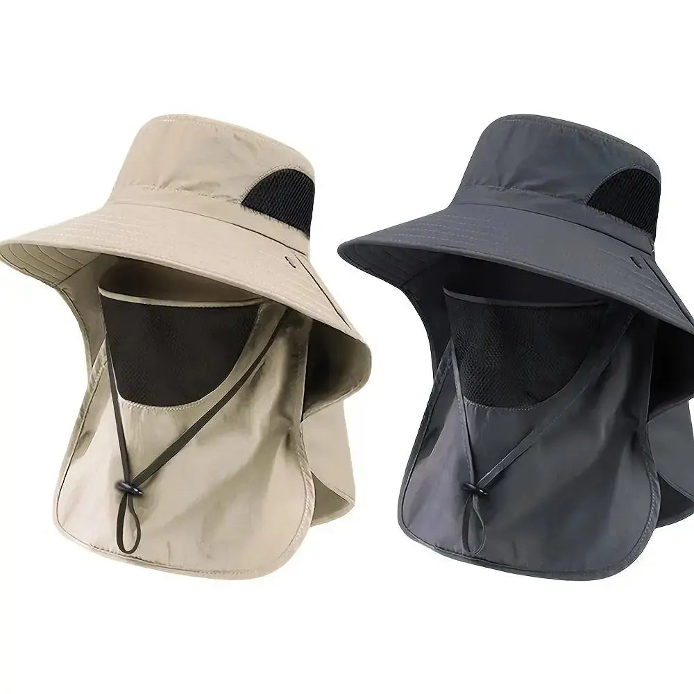 summervibes Unisex UPF Sun Hat with Removable Face Cover & Neck Flap