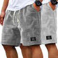 Men's 2-Pack Waffle Casual Shorts (Loose Fit, Solid Color)